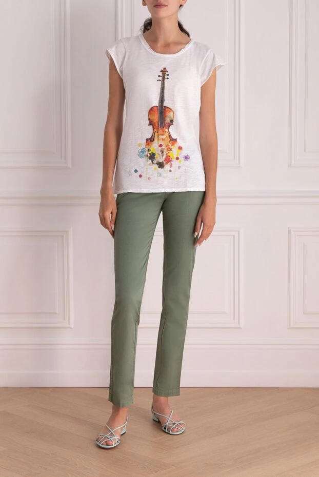 Jacob Cohen жіночі джинси з бавовни зелені жіночі купити фото з цінами 158344 - фото 2