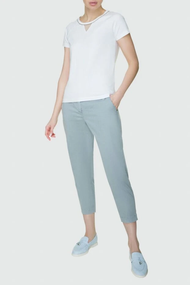 Jacob Cohen жіночі джинси з бавовни блакитні жіночі купити фото з цінами 158358 - фото 2