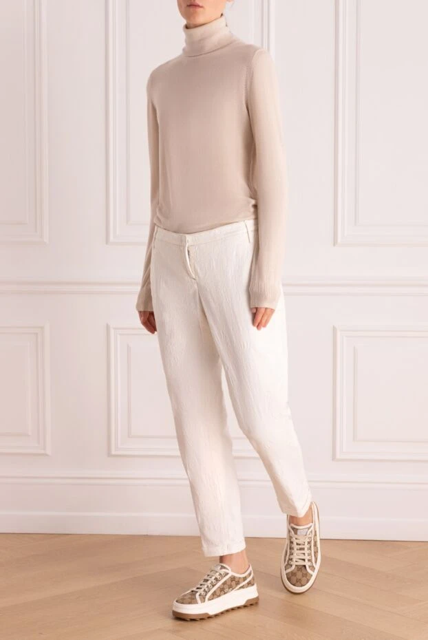 Jacob Cohen woman white cotton trousers for women buy with prices and photos 158378 - photo 2