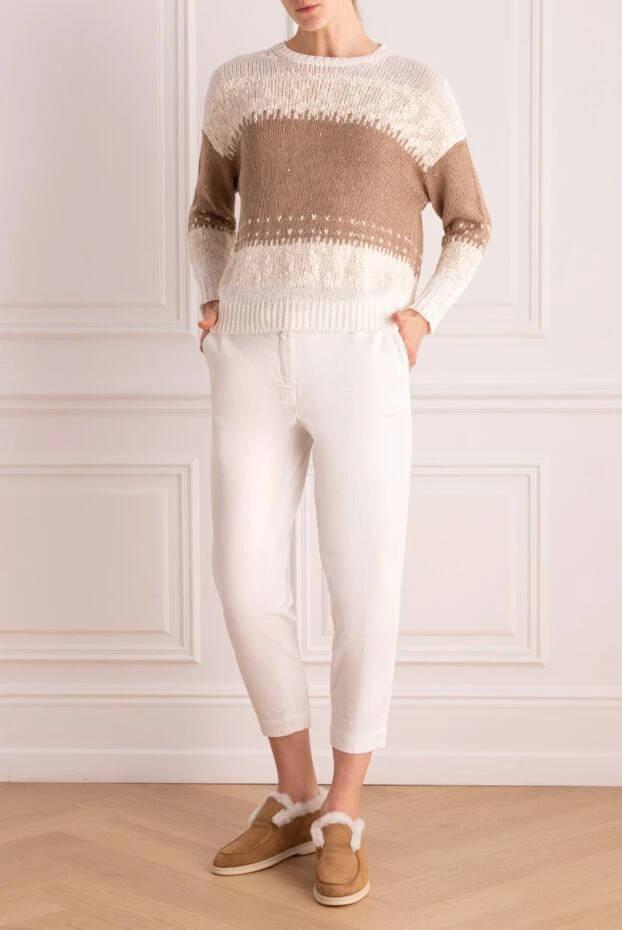 Jacob Cohen жіночі джинси з бавовни білі жіночі купити фото з цінами 158384 - фото 2