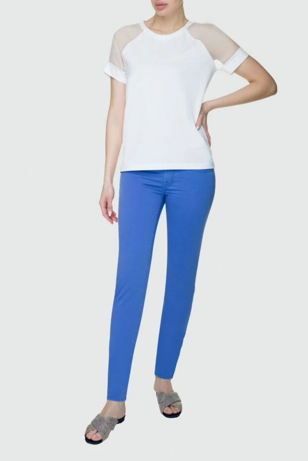Jacob Cohen woman blue cotton jeans for women buy with prices and photos 158395 - photo 2