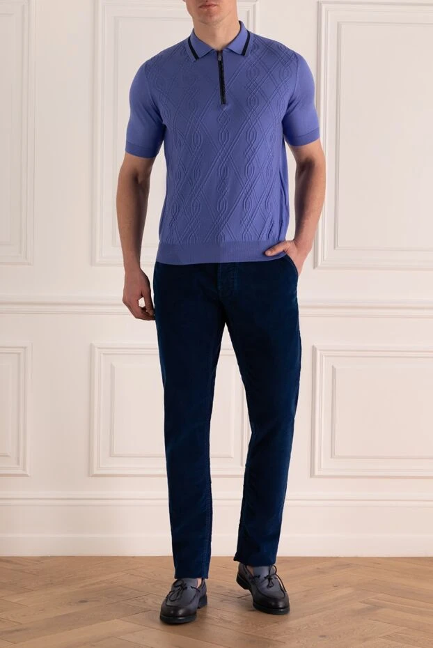 Jacob Cohen мужские джинсы из хлопка синие мужские купить с ценами и фото 158421 - фото 2