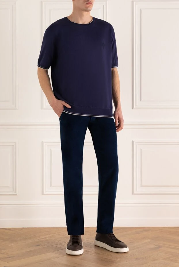 Jacob Cohen man blue cotton jeans for men buy with prices and photos 158424 - photo 2