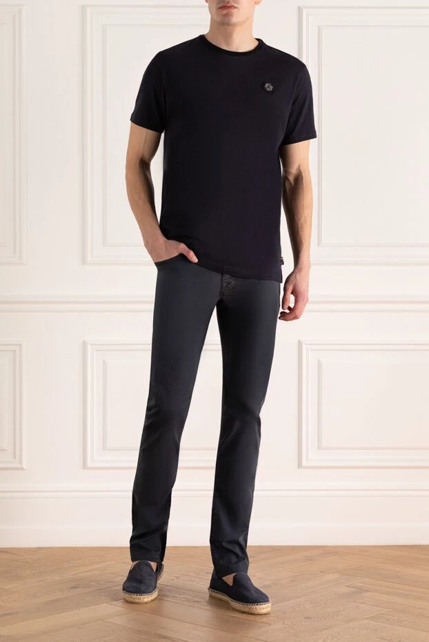 Jacob Cohen men's jeans in a rich graphite shade made from premium cotton 197114 - photo 2