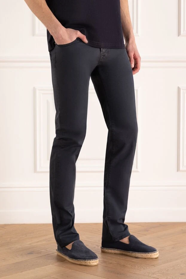 Jacob Cohen men's jeans in a rich graphite shade made from premium cotton 197114 - photo 3