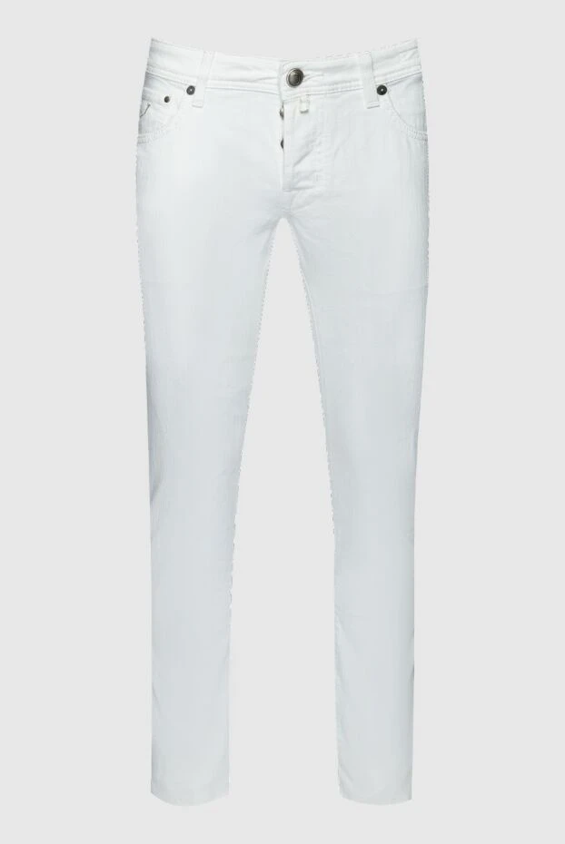 Jacob Cohen мужские джинсы из хлопка и полиэстера белые мужские купить с ценами и фото 158429 - фото 1