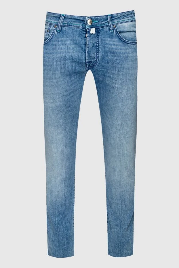 Jacob Cohen мужские джинсы из хлопка и полиэстера голубые мужские купить с ценами и фото 158431 - фото 1