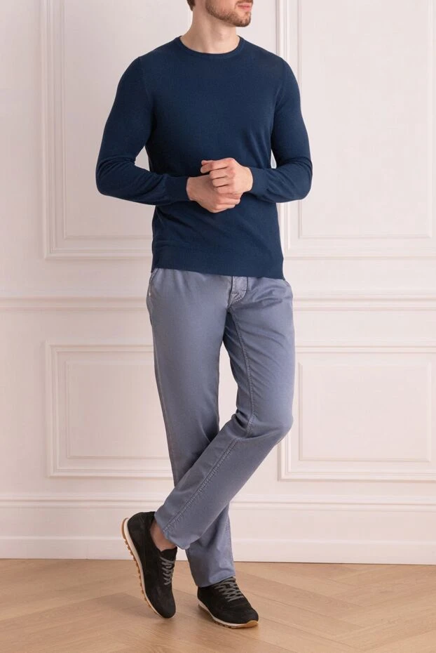Jacob Cohen man blue cotton jeans for men buy with prices and photos 158441 - photo 2