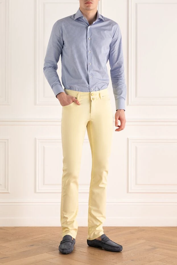 Jacob Cohen man cotton jeans yellow for men buy with prices and photos 158457 - photo 2