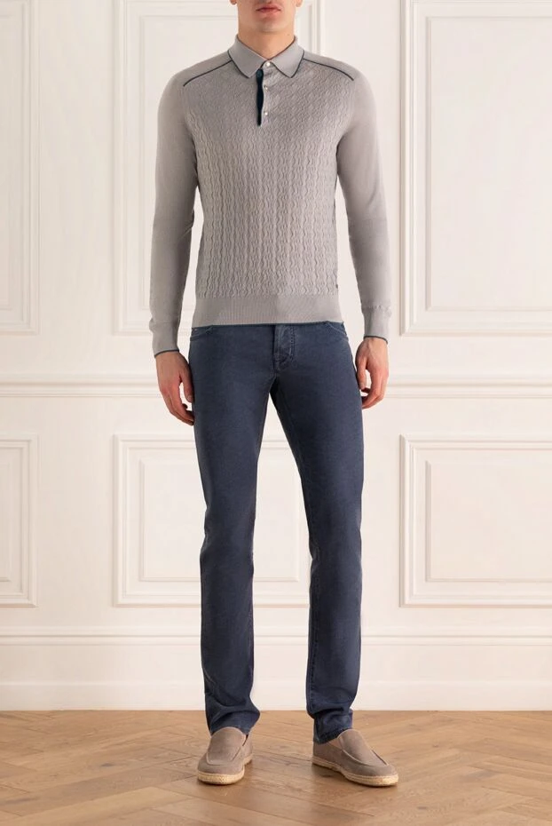 Jacob Cohen man blue cotton jeans for men buy with prices and photos 158470 - photo 2