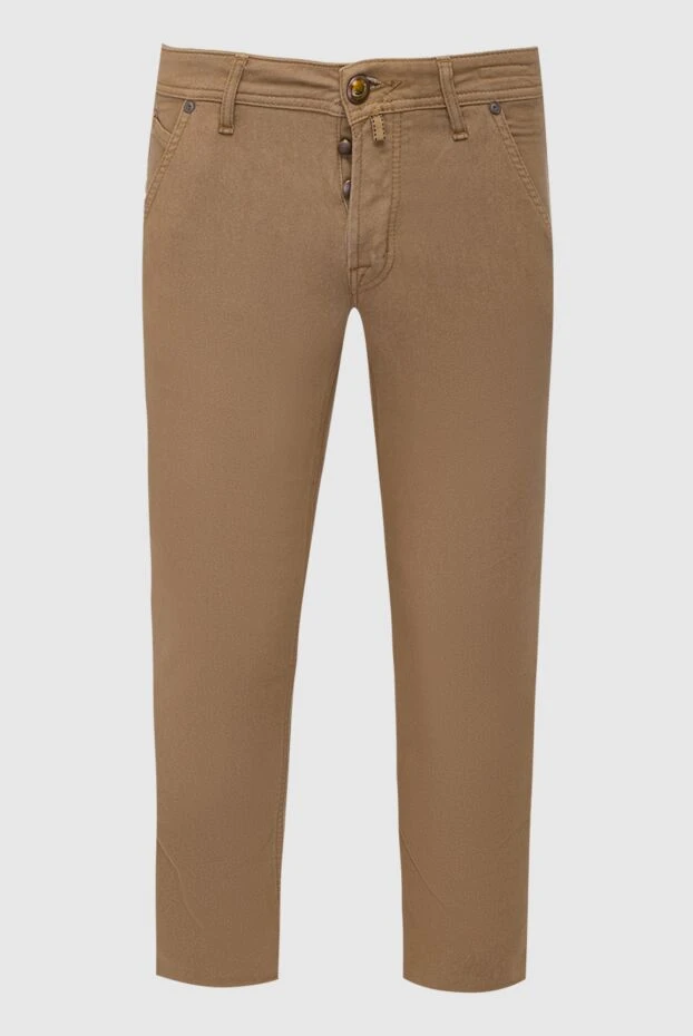 Jacob Cohen мужские джинсы из хлопка и модала бежевые мужские купить с ценами и фото 158483 - фото 1