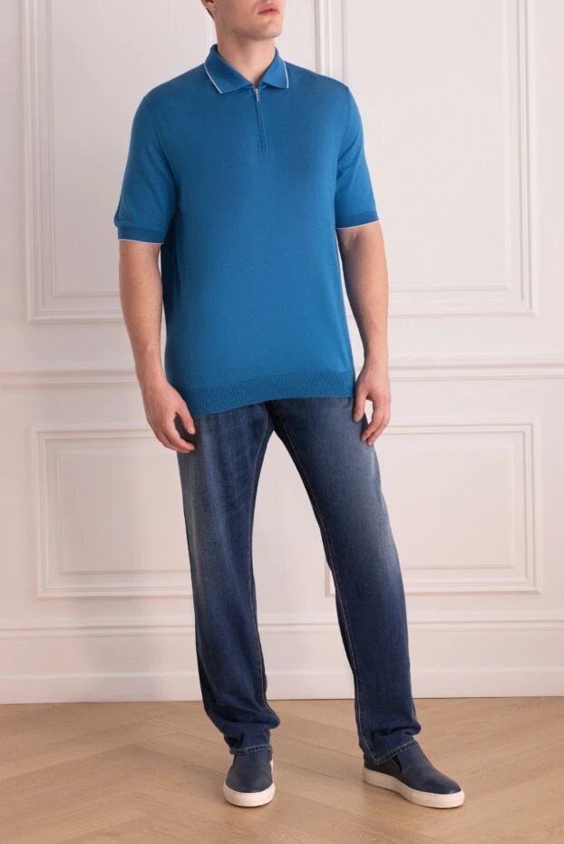Jacob Cohen мужские джинсы из хлопка синие мужские купить с ценами и фото 158499 - фото 2