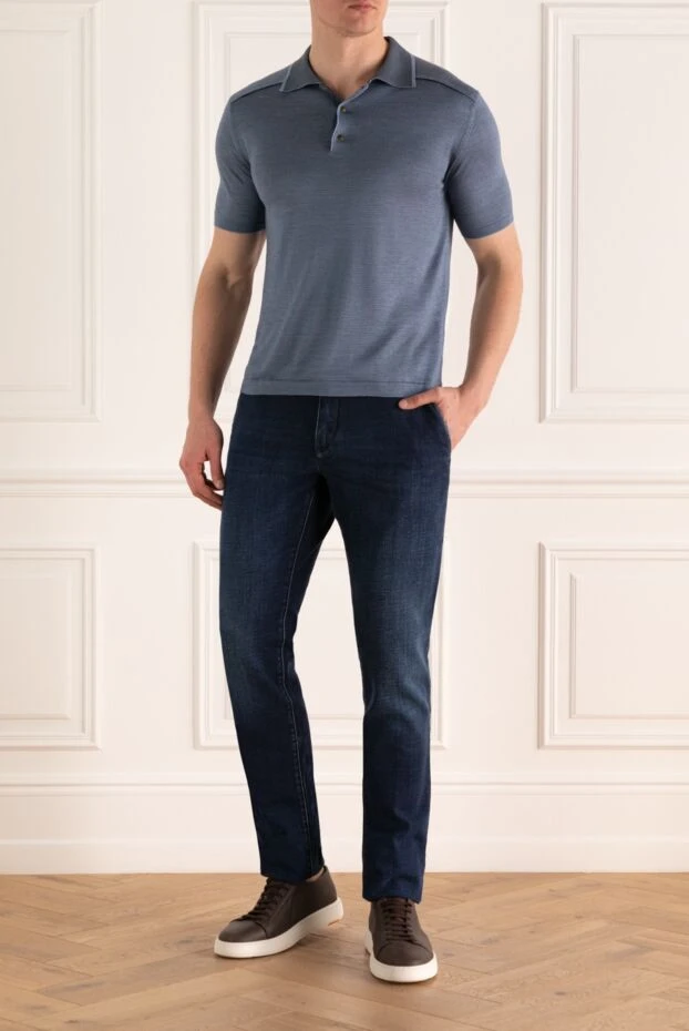 Jacob Cohen man blue cotton jeans for men buy with prices and photos 158511 - photo 2