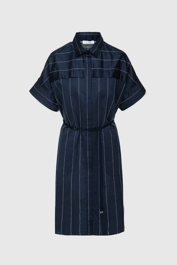 Tonet женские платье из хлопка и шелка синее женское купить с ценами и фото 158528 - фото 1