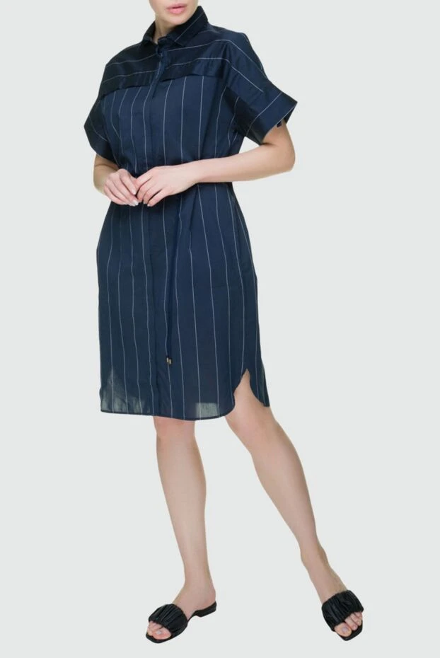 Tonet женские платье из хлопка и шелка синее женское купить с ценами и фото 158528 - фото 2