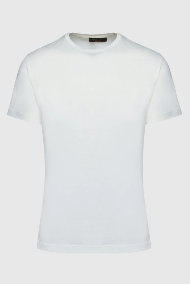 Loro Piana мужские футболка из хлопка белая мужская купить с ценами и фото 158550 - фото 1