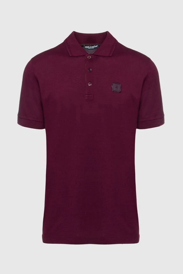 Dolce & Gabbana cotton and polyester burgundy polo shirt for men 158557 - photo 1