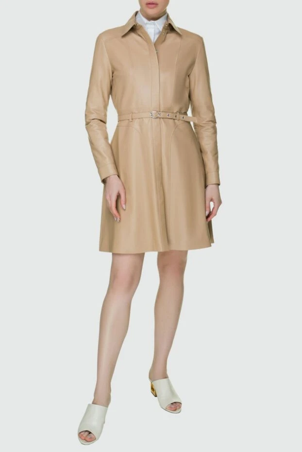 Fleur de Paris woman beige leather dress for women buy with prices and photos 158561 - photo 2