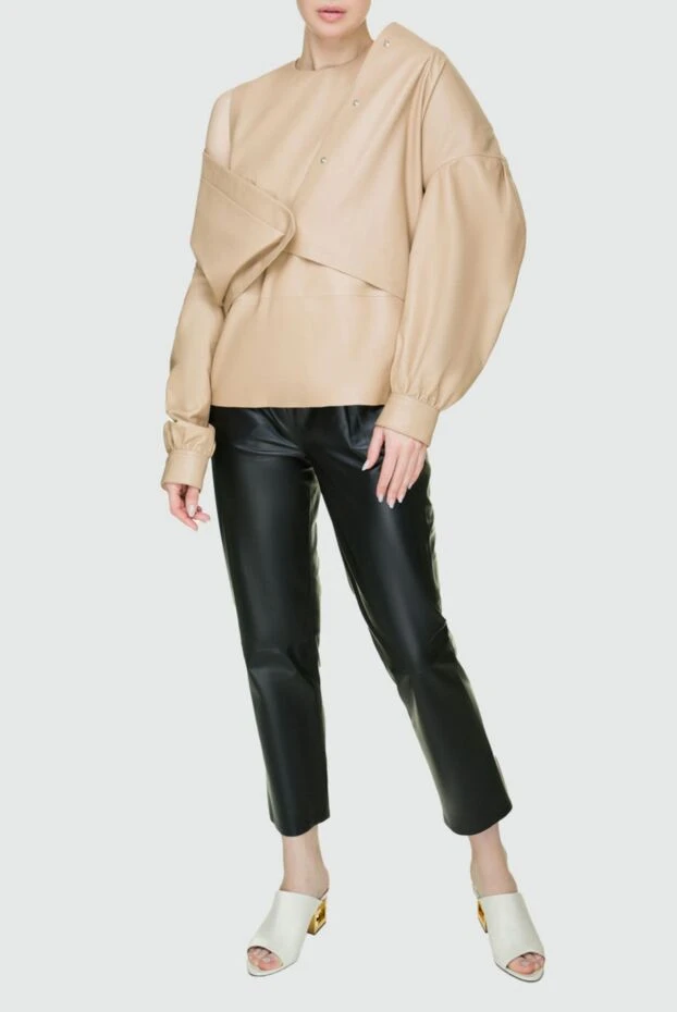 Fleur de Paris woman beige leather blouse for women buy with prices and photos 158562 - photo 2