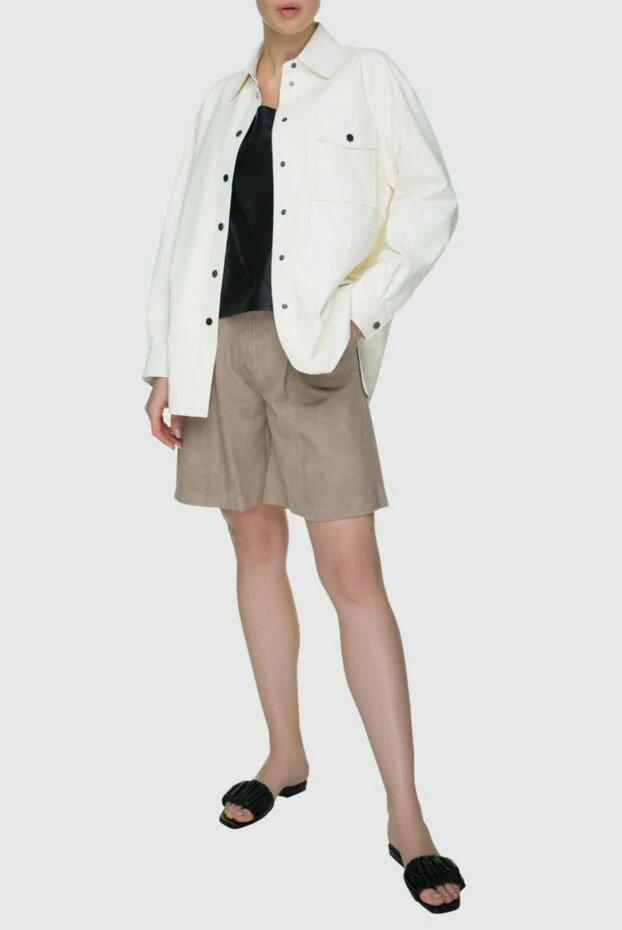 Fleur de Paris woman brown suede shorts for women buy with prices and photos 158568 - photo 2