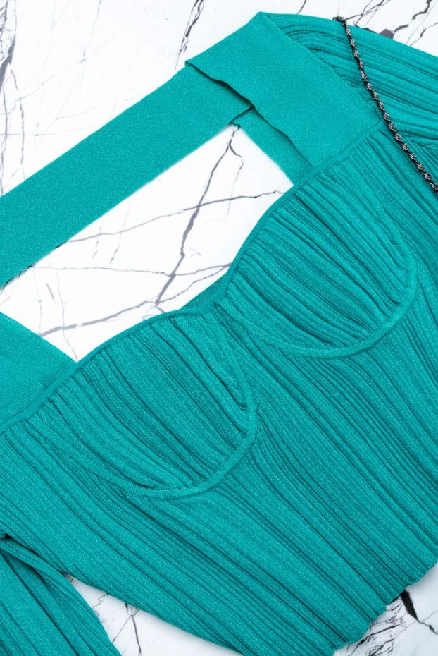 Herve Leger костюм с юбкой из полиамида и вискозы зеленый женский 158580 - фото 3