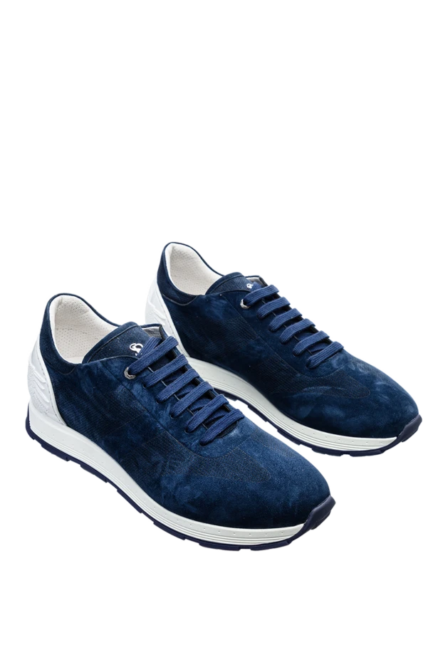 Stefano Ricci blue nubuck sneakers for men 158608 - photo 3