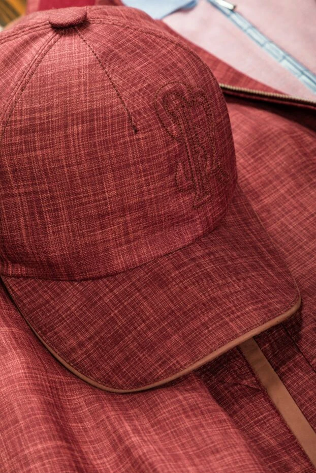 Stefano Ricci кепка из кашемира и шелка красная мужская 158613 - фото 2
