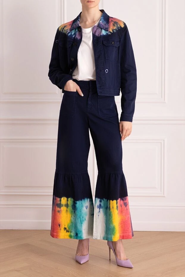 Dior женские костюм брючный из хлопка и эластана синий женский купить с ценами и фото 158630 - фото 2