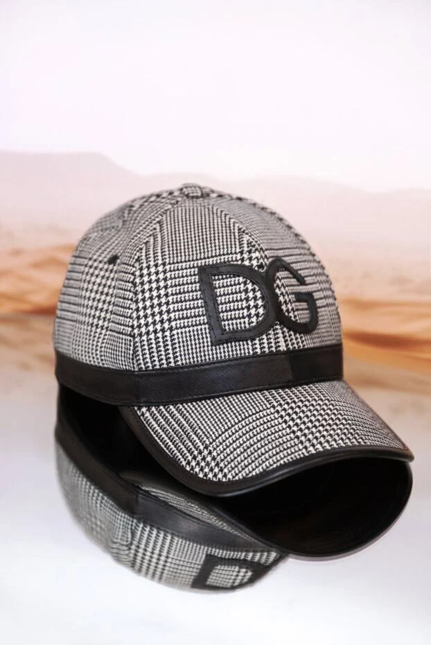 Dolce & Gabbana black men's wool and genuine leather cap 158662 - photo 3