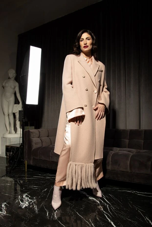 Le Silla ботильйони жіночі замшеві з люрексом бежеві 158688 - фото 2