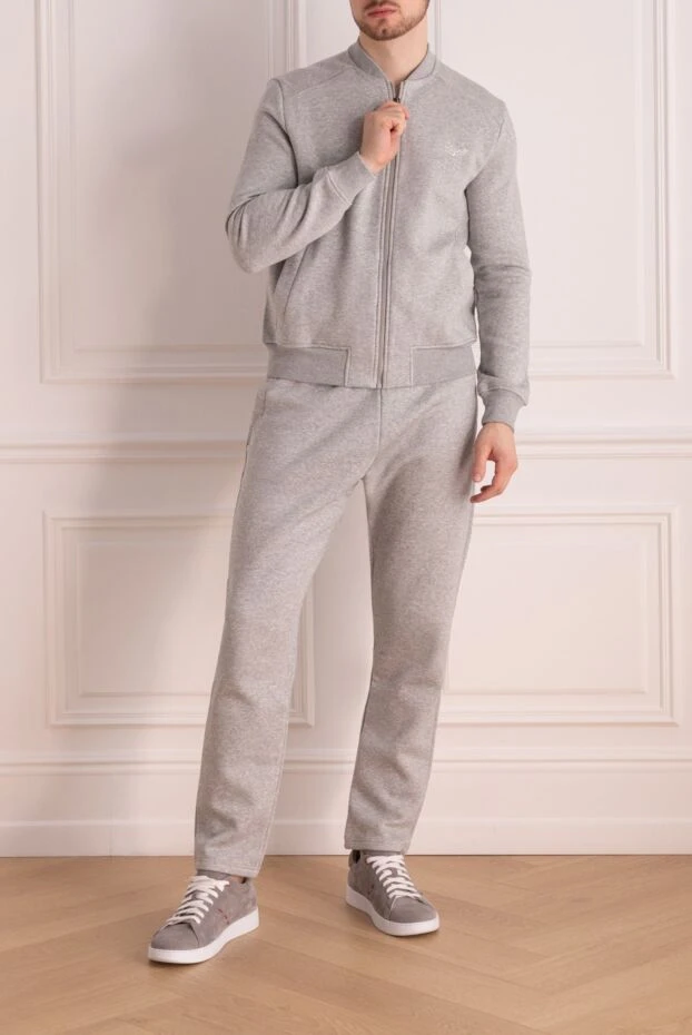 Ermenegildo Zegna man men's sports suit made of cotton and polyester, gray buy with prices and photos 158691 - photo 2