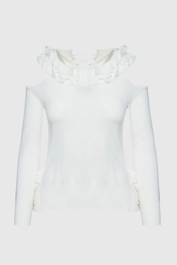 Ermanno Scervino женские блуза из хлопка белая женская купить с ценами и фото 158699 - фото 1