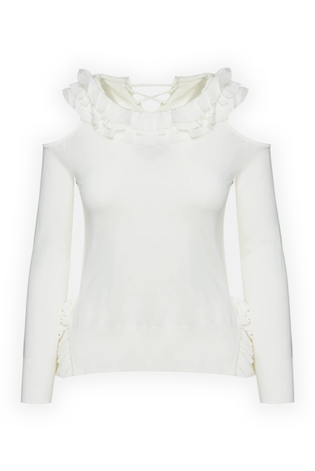 Ermanno Scervino women's blouse with open shoulders and ruffles white 158700 - photo 1