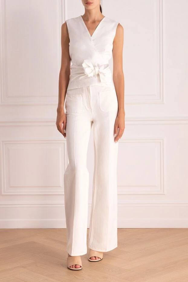 Ermanno Scervino женские блуза белая женская купить с ценами и фото 158700 - фото 2