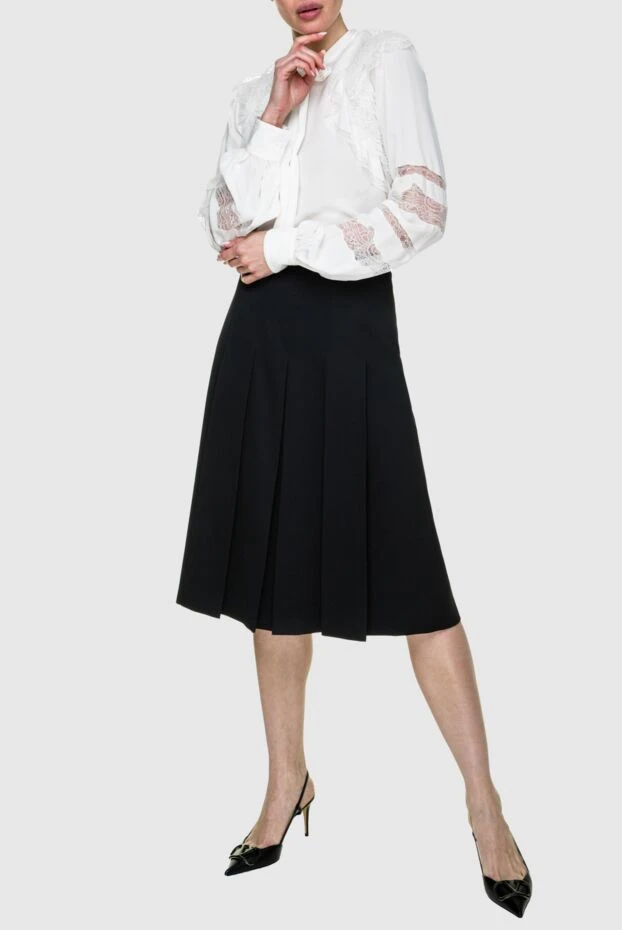 Ermanno Scervino женские блуза из шелка белая женская купить с ценами и фото 158702 - фото 2