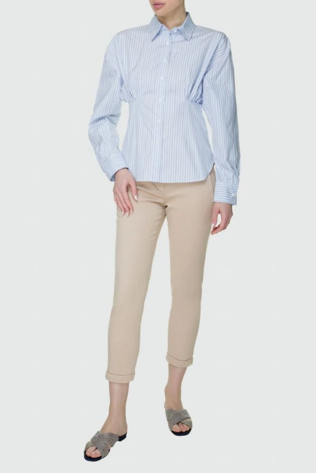 Ermanno Scervino woman blue cotton blouse for women buy with prices and photos 158705 - photo 2