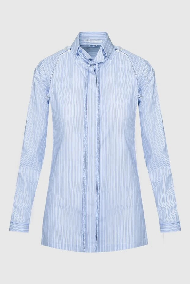 Ermanno Scervino женские блуза из хлопка голубая женская купить с ценами и фото 158706 - фото 1