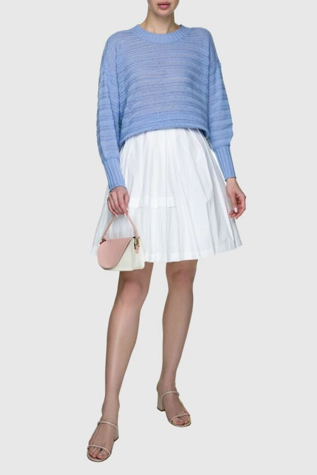 Ermanno Scervino женские юбка из хлопка белая женская купить с ценами и фото 158723 - фото 2