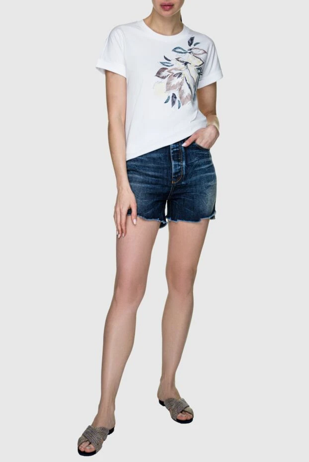 Ermanno Scervino woman blue cotton shorts for women buy with prices and photos 158726 - photo 2