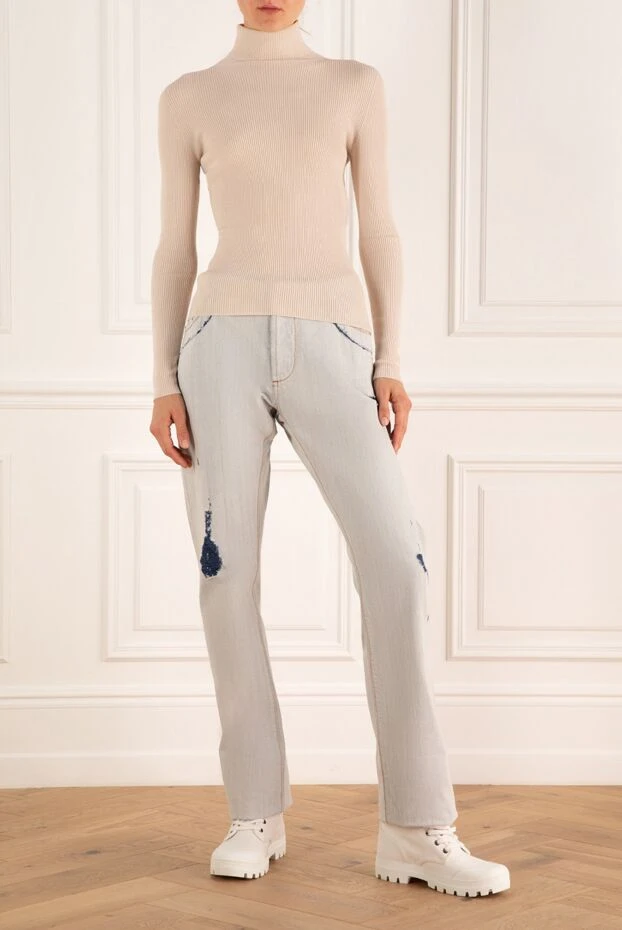 Ermanno Scervino woman white cotton jeans for women buy with prices and photos 158730 - photo 2