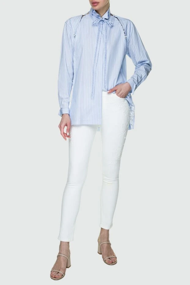 Ermanno Scervino женские джинсы из хлопка белые женские купить с ценами и фото 158731 - фото 2