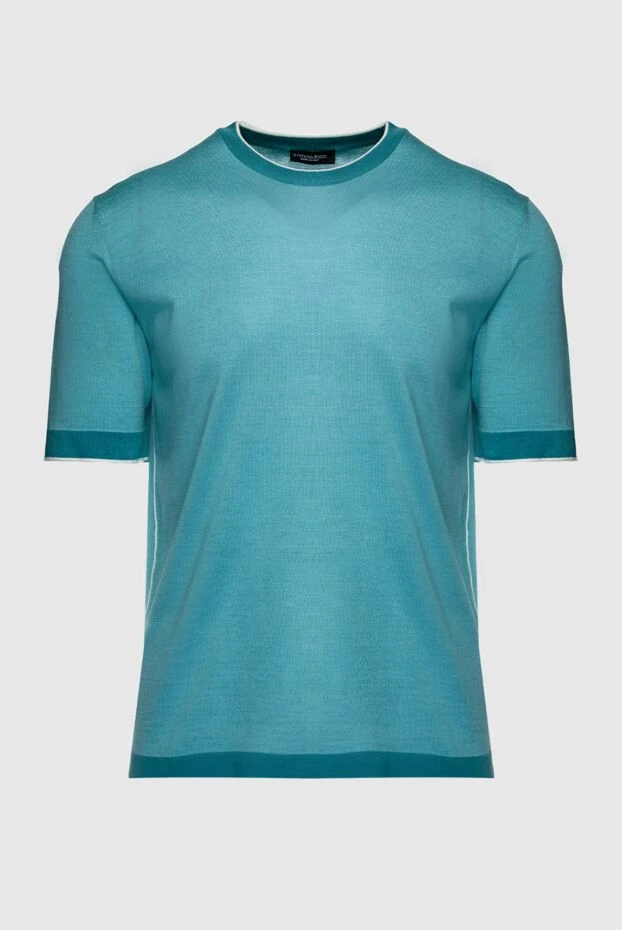 Stefano Ricci джемпер с коротким рукавом из шелка и хлопка зеленый мужской 158733 - фото 1