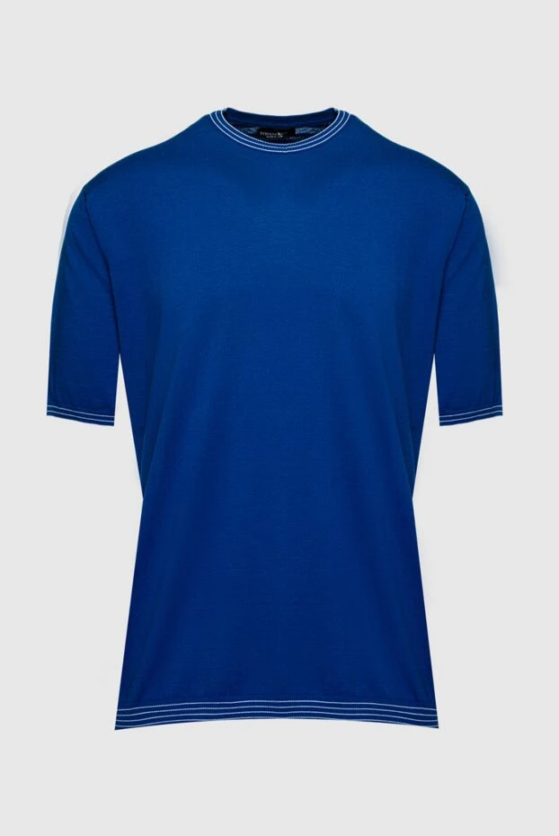 Stefano Ricci cotton short sleeve jumper blue for men 195758 - photo 1