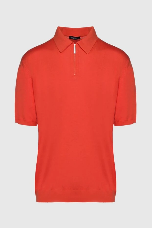 Stefano Ricci поло з шовку помаранчеве чоловіче 158815 - фото 1