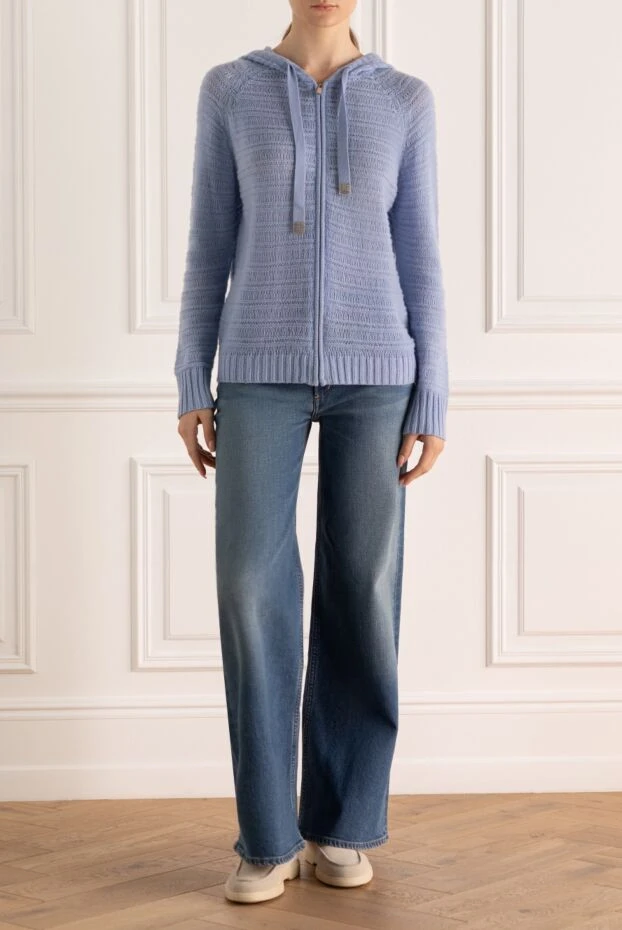 Max&Moi woman blue cashmere cardigan for women buy with prices and photos 158856 - photo 2