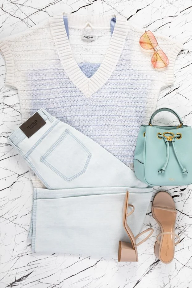 Max&Moi longline white womens cashmere jumper with short sleeves 158859 - photo 2