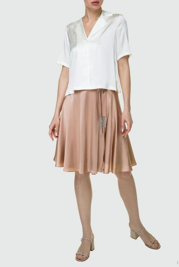 Max&Moi woman brown silk skirt for women 158862 - photo 2