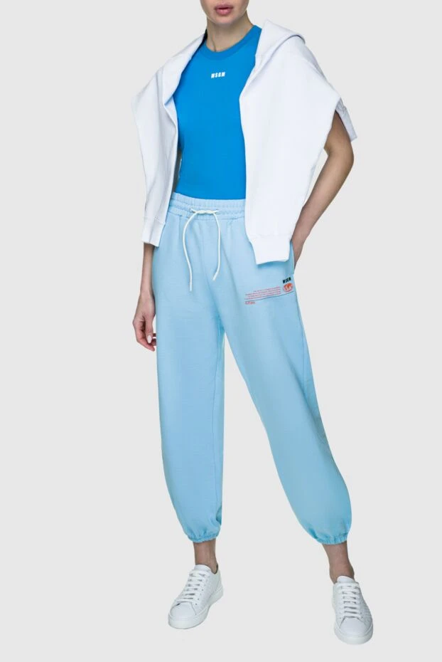 MSGM woman blue cotton bodysuit for women buy with prices and photos 158878 - photo 2