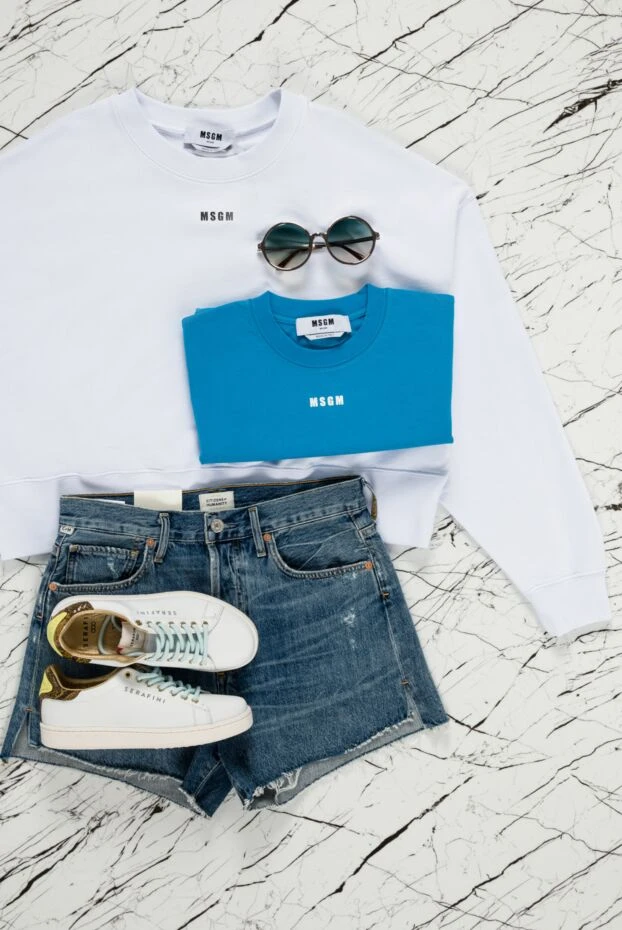 MSGM боді з бавовни блакитне жіноче 158878 - фото 3