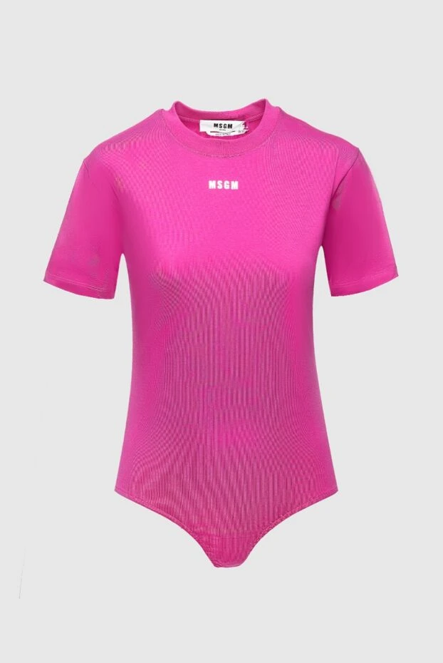 MSGM cotton bodysuit pink for women 158879 - photo 1